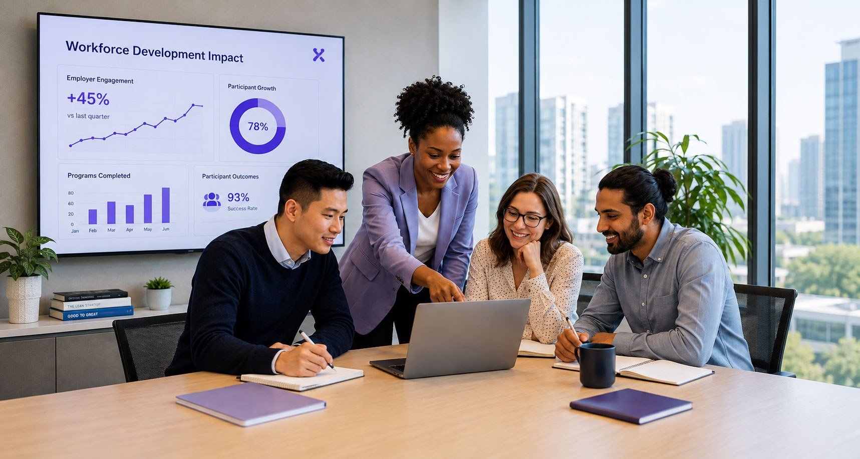 Diverse workforce professionals
