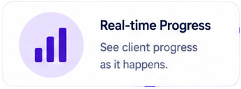 Real-time progress card